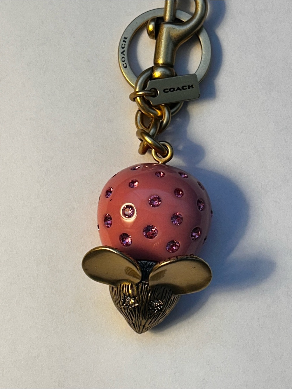 Coach mouse charm